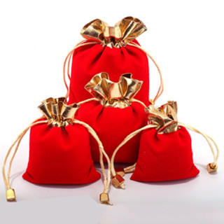 🍀Túi nhung đỏ dây rút mềm mịn đựng phụ kiện, quà tặng 🍀Clovershop68🍀