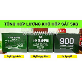 Thùng sắt 5kg lương khô quân đội - lương khô 90, lương khô trung quốc tổng hợp các loại lương khô 5kg