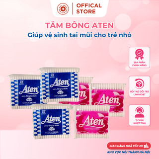 Tăm Bông Aten Trẻ Em Và Người Lớn Cao Cấp Giúp Bảo Vệ Tai Mũi Họng