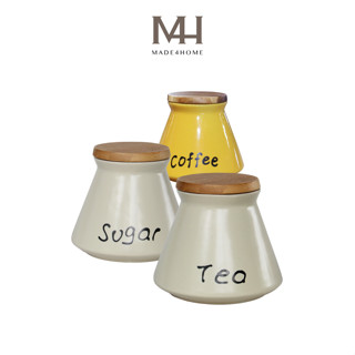 Hũ gốm có nắp hít hình tròn đựng gia vị nhà bếp Made4Home