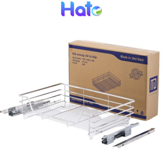 Giá Kéo Xoong Nồi HATO Inox 304 Chống Han Rỉ, Ray Giảm Chấn Êm , Ray Trượt Không Tiếng Động , Kệ Nhà Bếp Inox Sáng Bóng