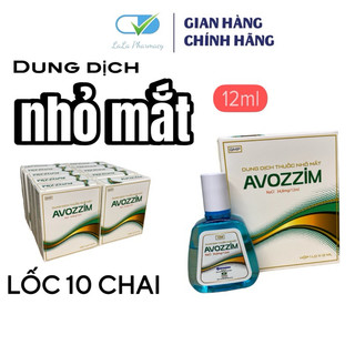 Nhỏ mắt AVOZZIM giúp giảm tác hại của ánh sáng xanh, giảm mỏi mắt, khô mắt, đau mắt chai 12ml