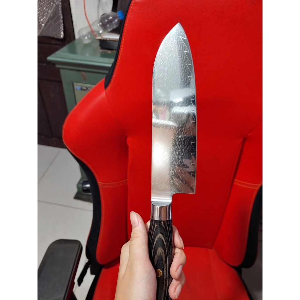 dao bếp santoku thép damacus lõi vg10 nhật bản