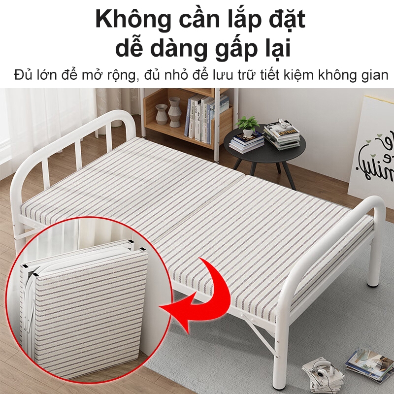 MY 1m9 giường gấp gọn hàng Giường xếp gọn thông minh, Giường gấp ngủ trưa văn phòng nệm gấp gọn300KG | BigBuy360 - bigbuy360.vn