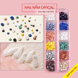 Ngọc trai nail, ngọc trai nửa YHB cao cấp đính móng khay mix đủ size, đủ màu