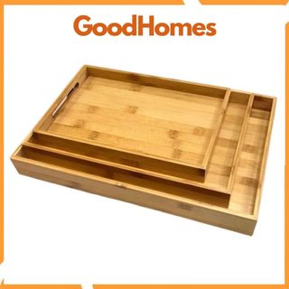 Khay gỗ tre đựng đồ ăn uống trà