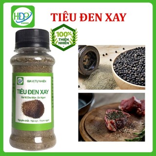 Tiêu đen phú quốc xay hũ 45g tg foods dùng nêm muối chấm, ướp thực phẩm thơm, cay