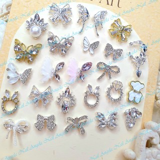 Charm tròn nơ charm nơ charm gấu charm bươm' charm nail gắn móng đính móng trang trí móng tay cao cấp