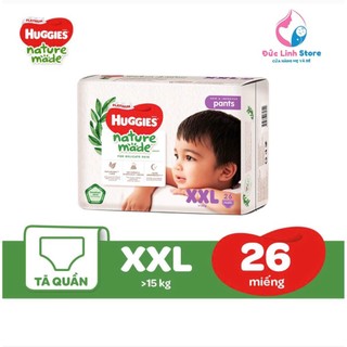 Tã quần cao cấp huggies platinum nature made size xxl 26 miếng