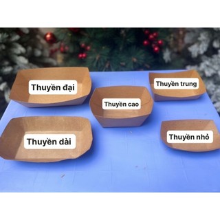 Hộp thuyền kraft nhỏ, trung, dài, đại