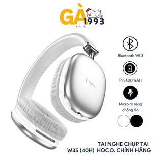 Tai Nghe Chụp Tai Hoco W35 Pin Siêu Trâu 40h, Bluetooth V5.3, Kiểu Dáng Sang Trọng - BABYCHICKENDECOR