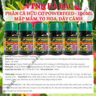 Phân Cá Hữu Cơ Powerfeed - 100ML Mập Mầm, To Hoa, Dày Cánh