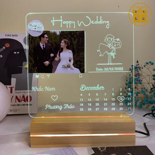 Đèn Ngủ In Hình Và Chữ Theo Yêu Cầu, Dèn Led 3D Trang Trí Style Hàn Quốc - Quà Tặng Đám Cưới, Sinh Nhật, Tặng Tốt Nghiệp