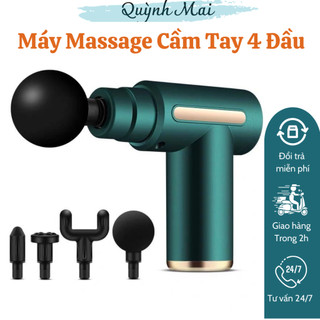 Máy massage cầm tay mini - massage 4 đầu 6 chế độ, Máy massage cầm tay