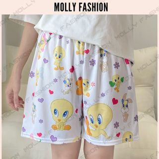 Quần đùi nam hoạt hình TWEETY quần short nữ Bigsize ống rộng mặc nhà đi biển Molly Fashion