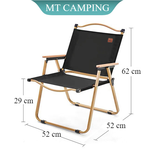 Ghế gấp camping TANLOOK Màu vài vải đen thiết kế gọn du lịch ,cafe ,ban công, câu cá hàng nhập nguyê
