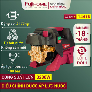 Máy xịt rửa FUJIHOME áp lực cao, máy phun xịt rửa chỉnh áp lực nước xịt rửa ô tô, xe máy, nhà cửa