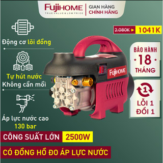 Máy xịt rửa FUJIHOME mô tơ cảm ứng từ, áp lực cao giúp rửa ô tô, xe máy, tưới cây pressure washer