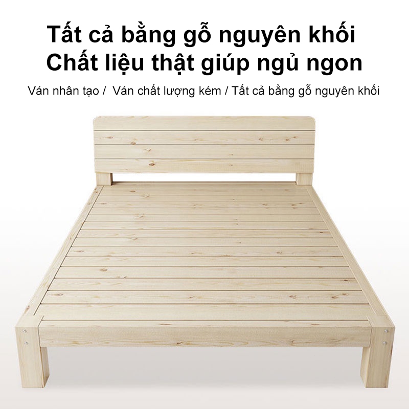 MY Giường Ngủ Gỗ Thông Cao Cấp  Tự Nhiên Bền đẹp Nhiều Kích Thước Giường ngủ gỗ Phong Cách Hiện Đại | BigBuy360 - bigbuy360.vn