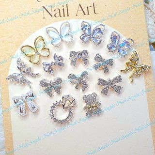 Charm kim cương charm nơ charm gấu charm bươm' charm nail gắn móng đính móng trang trí móng tay