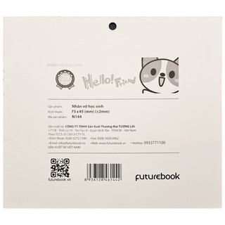 [BEST SELLER] Nhãn Vở Học Sinh Futurebook HELLO FRIEND (Xấp 20 Nhãn)