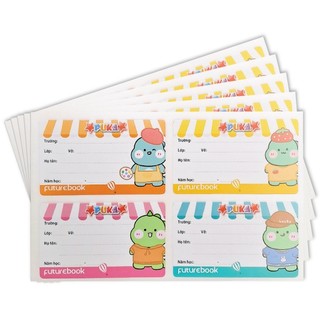 [MẪU MỚI 2024] Nhãn Vở Học Sinh Futurebook PUKA (Xấp 20 Nhãn)