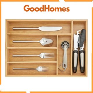 Khay chia thìa đũa ngăn kéo tủ bếp bằng gỗ tre