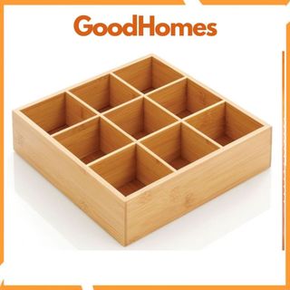 Khay gỗ tre chia ngăn đựng đồ để bàn ngăn kéo