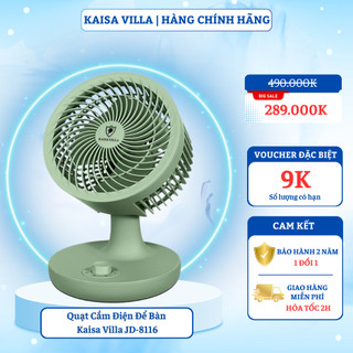 Quạt để bàn kaisa villa jd-8116, quạt cắm điện mini 220v, 3 tốc độ gió - bảo hành 6 tháng