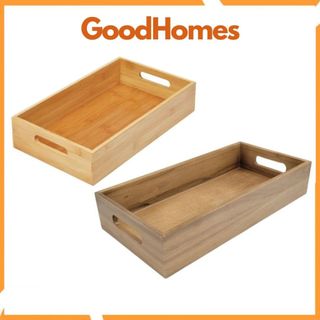 Khay gỗ tre đựng đồ ăn thực phẩm gia vị và để đồ đa năng