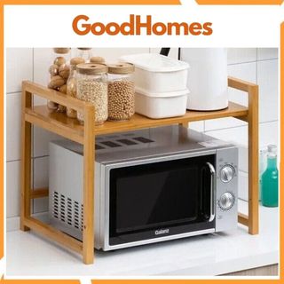 Kệ lò vi sóng 2 tầng bằng gỗ tre