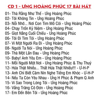CD.1 ƯNG HOÀNG PHÚC 17 Bài Hát (Iso_Wav_Lossless)