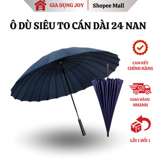 Ô dù 24 nan thép không rỉ cao cấp chống lật có cán che mưa, che nắng tiện lợi, chống tia UV