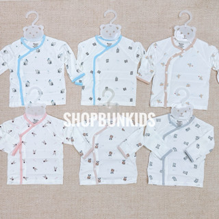 [ Avaler ] Áo dài tay sơ sinh áo rời sơ sinh Avaler sợi tre cài chéo rời mỏng mát