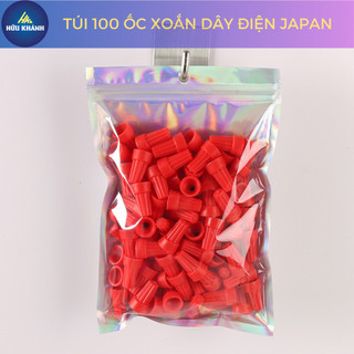Túi 100 đầu cos nối xoắn dây điện, đầu nối dây ốc xoắn điện, chụp xoắn đấu nối dây điện nhanh p1/p2/p3/p4/p6
