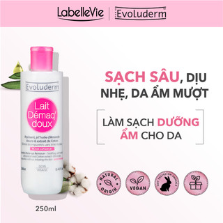 Sữa rửa mặt Evoluderm dưỡng ẩm dịu nhẹ dành cho da nhạy cảm 250ml