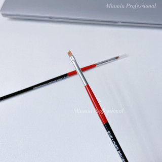 Cọ eyeliner cán đỏ nét kẻ mảnh mỏng tự nhiên kẻ mắt, kẻ mày