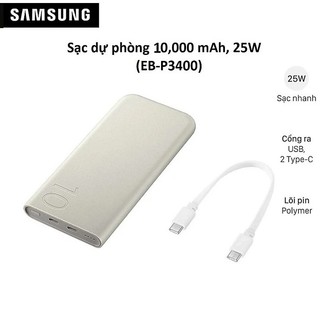 Pin Sạc Dự Phòng 25W  Samsung EB-P3400 XJEGWW - 10.000mAh - Super Fast Charging [Nguyên Seal, Bảo Hành Chính Hãng]