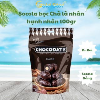 Sôcôla Đắng bọc Chà là, nhân Hạnh nhân - Hiệu Chocodate- Dubai