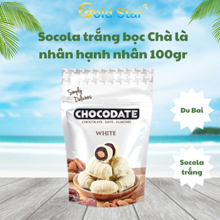 Sôcôla Trắng bọc Chà là, nhân Hạnh nhân - Hiệu Chocodate- Dubai