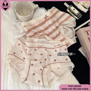 Quần Lót Nữ Cotton Gân Tăm Cao Cấp Họa Tiết Dễ Thương Q9006-THUYBIKINI