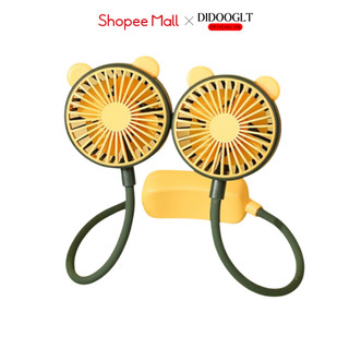 Quạt đeo cổ mini thông minh xoay 360 độ nhỏ gọn có cổng usb tiện lợi ( Mẫu Mới )