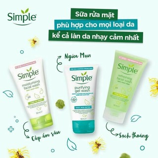 Sữa Rửa Mặt Simple Moisturizing Facial Wash 150ml