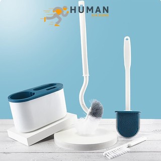 Bàn chải vệ sinh bồn cầu nhà vệ sinh 3 trong 1, set 3 bàn chải silicone dùng vệ sinh nhà tắm, gắn tường