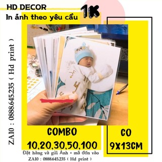(freeship) Combo 10, 20, 50 ảnh 9x13cm Ép Plastic tràn viền, in ảnh theo yêu cầu IN 10 TẤM TẶNG 1 TẤM