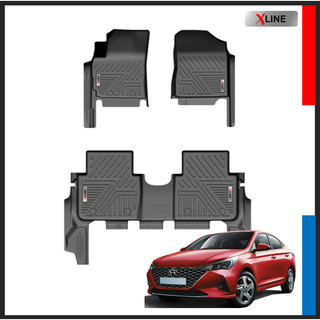 Thảm lót sàn ô tô hyundai accent, thương hiệu x-line, thiết kế tràn viền