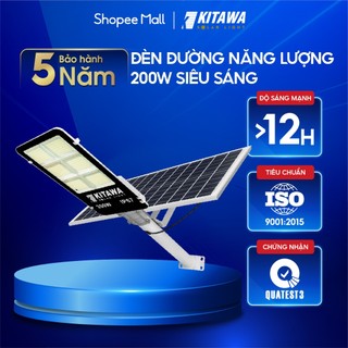 Đèn Đường Năng Lượng Mặt Trời KITAWA Solar Light 200W; Bảo Hành 3 Năm; Chống Nước IP65