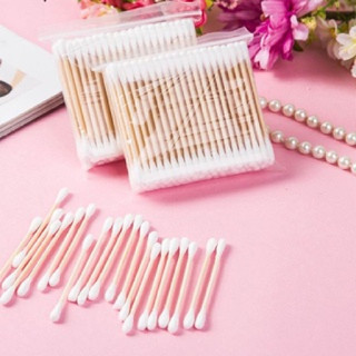 🍀Túi tăm bông 100 chiếc - Bông ngoáy tai thân gỗ -  Bịch tăm bông tiện lợi  🍀 Clovershop68 🍀