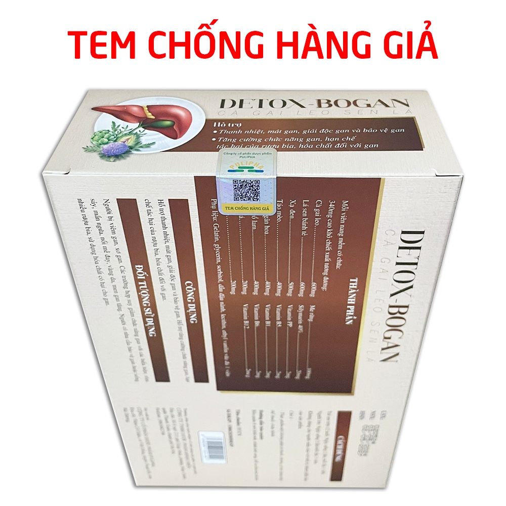 Viên uống Dextox Bổ Gan Cà Gai Leo Sen Lá giúp thanh nhiệt mát gan, bảo vệ gan - 60 viên