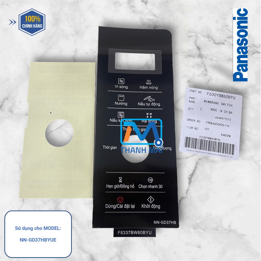 [Chính hãng] Phím bấm lò vi sóng Panasonic model NN-GD37HBYUE